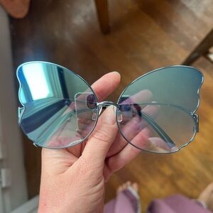Matthew Williamson by Linda Farrow butterfly blue sunglasses